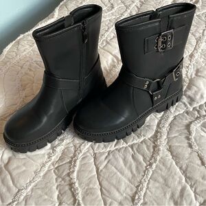 Black Girls' Moto Boots